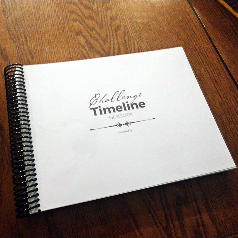 The cover of the timeline notebook